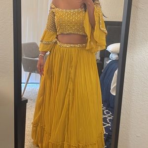 Yellow lehenga perfect for haldi